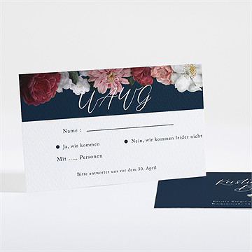 Antwortkarte Hochzeit nachtblumen