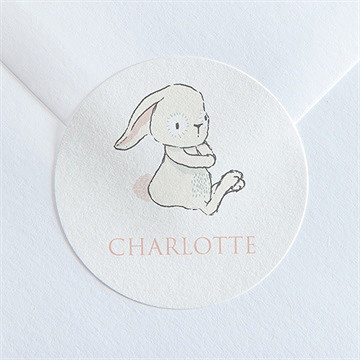 Aufkleber Taufe kleines kaninchen - Vue 2