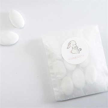 Aufkleber Taufe kleines kaninchen - Vue 4