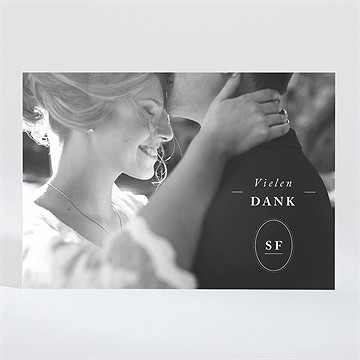 Dankeskarte Hochzeit Schick In Blau - Magnet