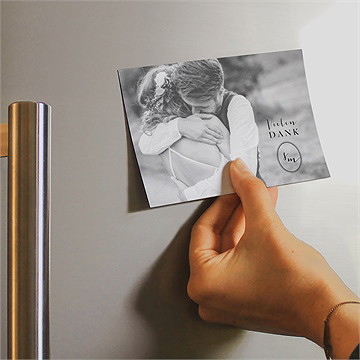 Dankeskarte Hochzeit Reine Eleganz - Magnet - Vue 2