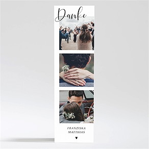 Dankeskarte Hochzeit weiße blüten - magnet 1