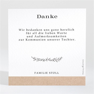 Dankeskarte Kommunion elegante kommunion - Vue 2