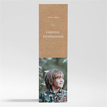 Dankeskarte Kommunion pflanzenillustration - magnet