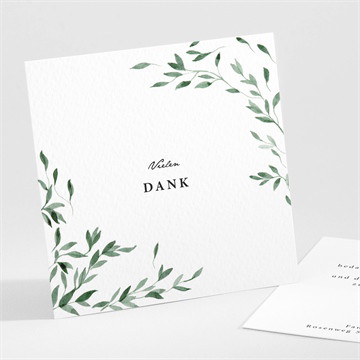 Dankeskarte Konfirmation zarte olivenblätter