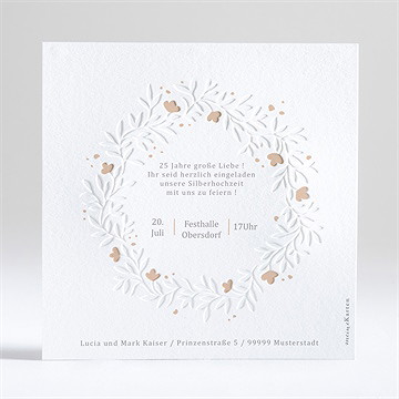 Einladung Hochzeitsjubiläum Reliefkarte - 25 Jahre - vue 3