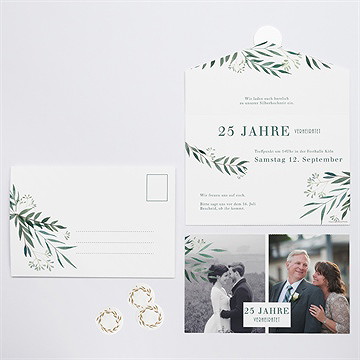 Einladung Hochzeitsjubiläum Alles In Einem - 25 Jahre - vue 3