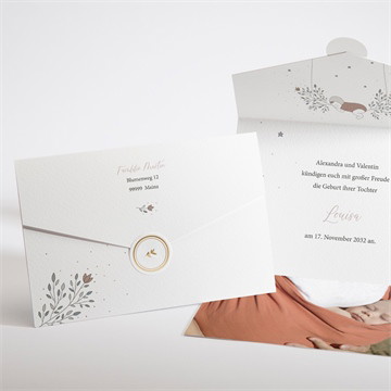 Geburtskarte augenzwinkern