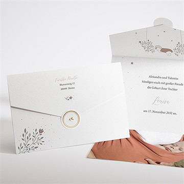 Geburtskarte augenzwinkern