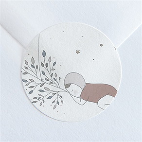 Sticker Geburt augenzwinkern