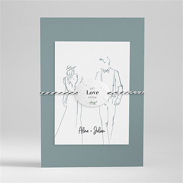 Hochzeitseinladung liebeszeichnung