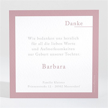 Dankeskarte Geburt glückssamen - Vue 2