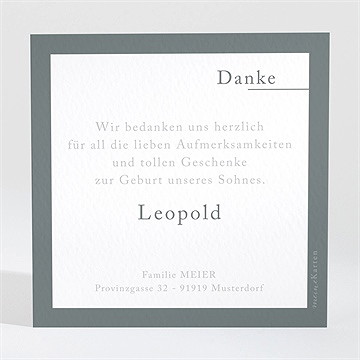 Dankeskarte Geburt ich will wachsen - Vue 2