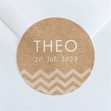 Aufkleber Taufe blaue girlande