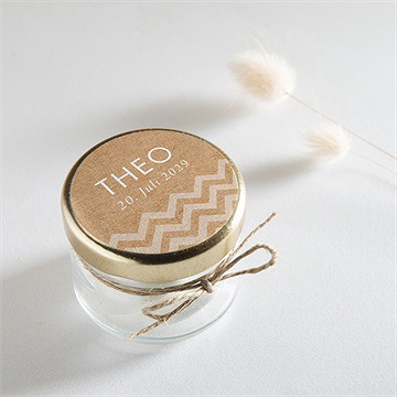 Aufkleber Taufe blaue girlande - Vue 2