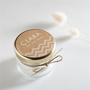 Aufkleber Taufe rosa girlande - Vue 2