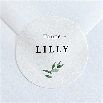 Aufkleber Taufe naturbezogen