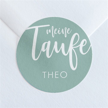 Aufkleber Taufe silbernes kreuz