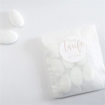 Aufkleber Taufe kupfer schrift - Vue 4