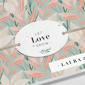 Hochzeitseinladung blättersamen - Vue 2