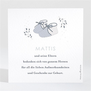 Dankeskarte Geburt meine kleinen schuhe - Vue 2
