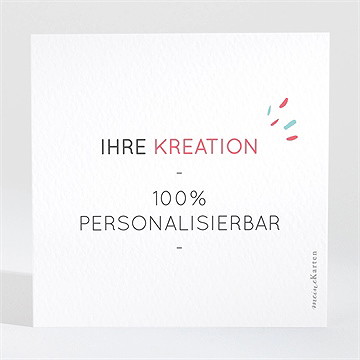 Dankeskarte Taufe blanco - 9,5x9,5cm (n301184) - Vue 2