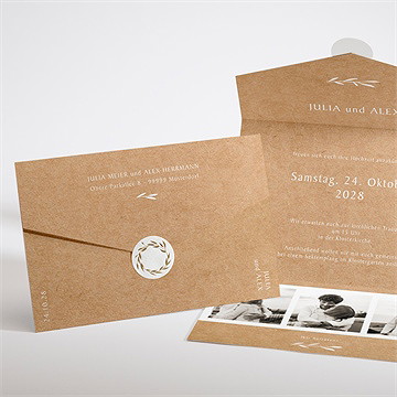 Hochzeitseinladung boheme schick