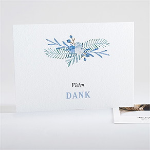 Dankeskarte Geburt blaubeerstrauß