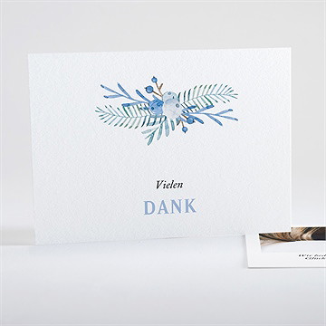 Dankeskarte Geburt Blaubeerstrauß