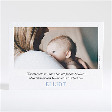 Dankeskarte Geburt Blaubeerstrauß - Vue 2