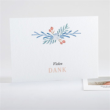 Dankeskarte Geburt Blaubeerzweig