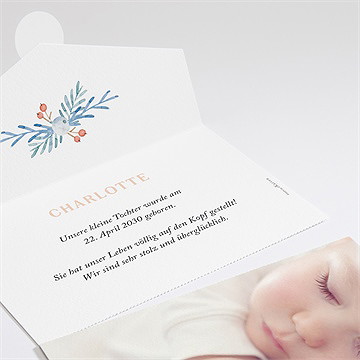 Geburtskarte Blaubeerzweig - Vue 2