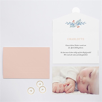 Geburtskarte Blaubeerzweig - vue 3