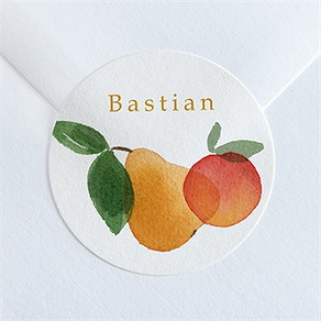 Sticker Geburt fruchtig