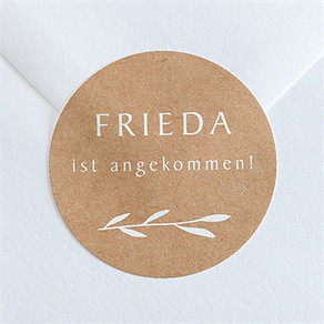 Sticker Geburt schöner umschlag