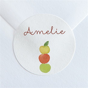Sticker Geburt apfelbaum