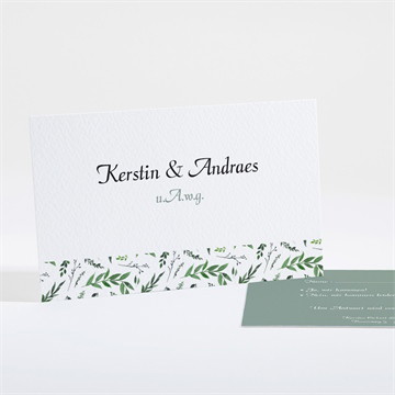 Antwortkarte Hochzeit blätterband