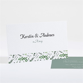 Antwortkarte Hochzeit blätterband