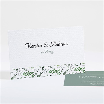 Antwortkarte Hochzeit blätterband