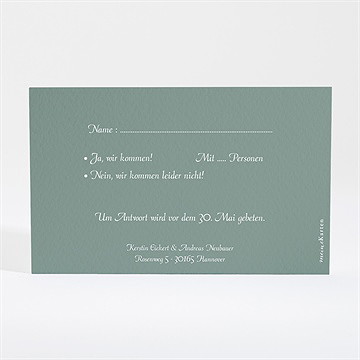 Antwortkarte Hochzeit blätterband - Vue 2