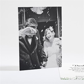 Dankeskarte Hochzeit blätterband