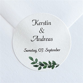 Aufkleber Hochzeit blätterband