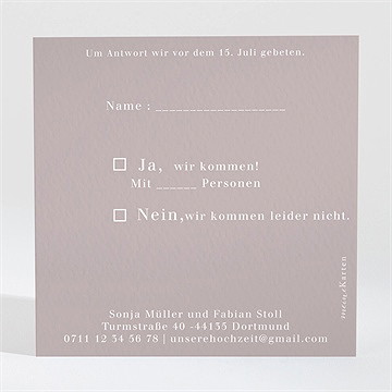 Antwortkarte Hochzeit finesse - Vue 2