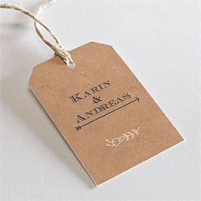 Geschenkanhänger Hochzeit vertrauen