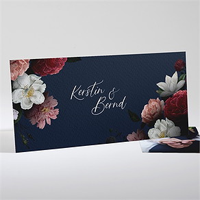 Dankeskarte Hochzeit nachtblumen