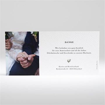 Dankeskarte Hochzeit nachtblumen - Vue 2