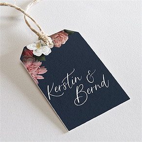 Geschenkanhänger Hochzeit nachtblumen