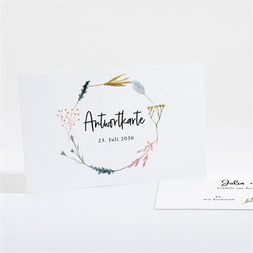 Antwortkarte Hochzeit landkunst - schachtel