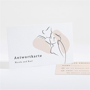 Antwortkarte Hochzeit umarmung