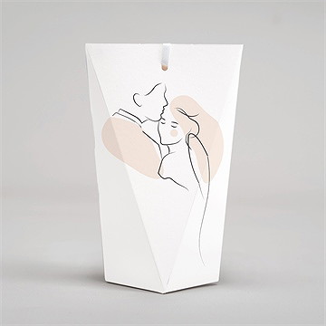 Geschenkbox Hochzeit Umarmung - Schachtel - vue 4